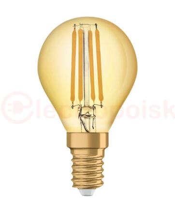 Лампа светодиодная филаментная LED 4Вт Е14 2400K 410лм шар золото 230V FIL CL Р (замена 35Вт) OSRAM Vintage 1906