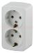 Розетка Intro Polo 3-204-01 двойная с заземлением 2х2P+E Schuko, 16A-250В, IP20, ОУ, Polo, белый