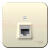 Розетка BLANCA наружная телефонная RJ11, с изолирующей пластиной, молочный
