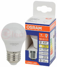 Лампа светодиодная LED 7Вт Е27 2700К 600Лм шар 220В (замена 60Вт) OSRAM Лампа светодиодная LED 7Вт Е27 2700К 600Лм шар 220В (замена 60Вт) OSRAM