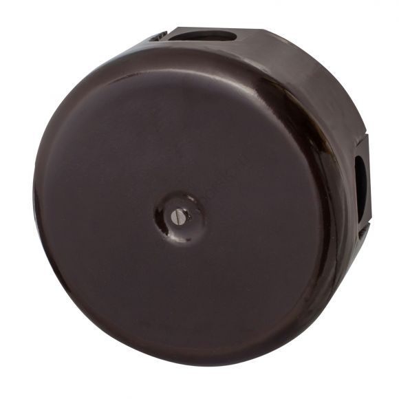 Коробка распределительная 110мм, керамика, цвет коричневый с кабельными вводами (B1-522-02-K)