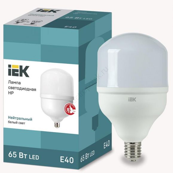 Лампа светодиодная LED 65вт Е40 белый (LLE-HP-65-230-40-E40)
