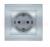 Розетка Бриллиант с заземлением серебро