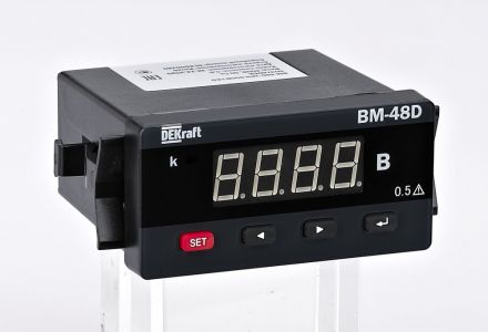 Вольтметр цифровой 96x48мм однофазный, вход 600В, LED-дисплей ВМ-48D
