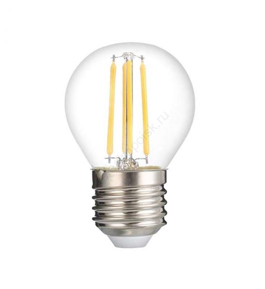 Лампа сетодиодная декоративная LED 8w E27 3000K шар матовый филамент 230/50 Jazzway (5021488)