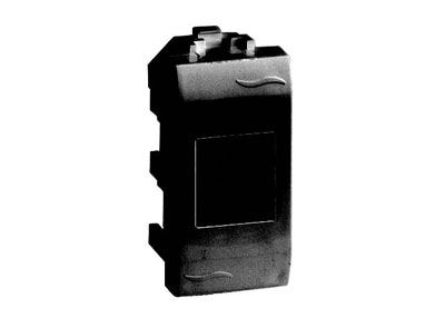 Розетка компьютерная RJ45 категория 5е экранированная (разъем AMP) черная 1 модуля 77647N