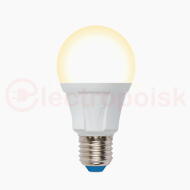 LED-A60 12W/3000K/E27/FR/DIM PLP01WH Лампа светодиодная, диммируемая. Форма «А», матовая. Серия Яркая. Теплый белый свет (3000К). Картон. ТМ Uniel. LED-A60 12W/3000K/E27/FR/DIM PLP01WH Лампа светодиодная, диммируемая. Форма «А», матовая. Серия Яркая. Теплый белый свет (3000К). Картон. ТМ Uniel.