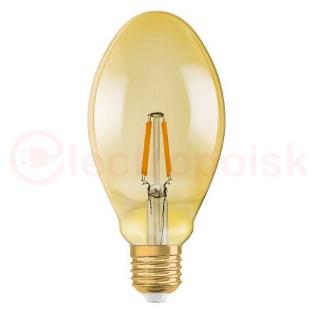 Лампа светодиодная LED 4,5W Е27 Vintage 1906 CL OVAL,филамент, GOLD(замена 40Вт)теплый, золотистая Osram