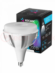 Лампа светодиодная LED 200Вт 220В E40 D192х247 4500К белый 19000 лм КОСМОС Лампа светодиодная LED 200Вт 220В E40 D192х247 4500К белый 19000 лм КОСМОС