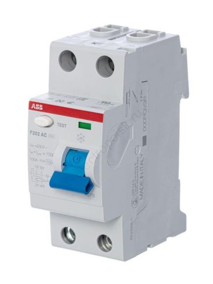 Выключатель дифференциального тока (УЗО) 2п 63А 100мА F202 АС