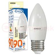 Лампа светодиодная LED 10w 4000К, E27, 900Лм, матовая свеча IONICH Лампа светодиодная LED 10w 4000К, E27, 900Лм, матовая свеча IONICH