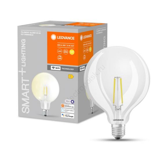 Лампа светодиодная диммируемая филаментная LEDVANCE SMART+ специальная, 5,5Вт (замена 60 Вт), 2700К (4058075528291)