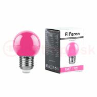 Лампа светодиодная LED 1вт Е27 розовый шар Лампа светодиодная LED 1вт Е27 розовый шар