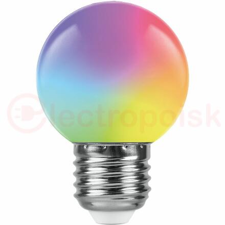 Лампа светодиодная LED 1вт Е27 RGB быстрая смена цвета шар Лампа светодиодная LED 1вт Е27 RGB быстрая смена цвета шар