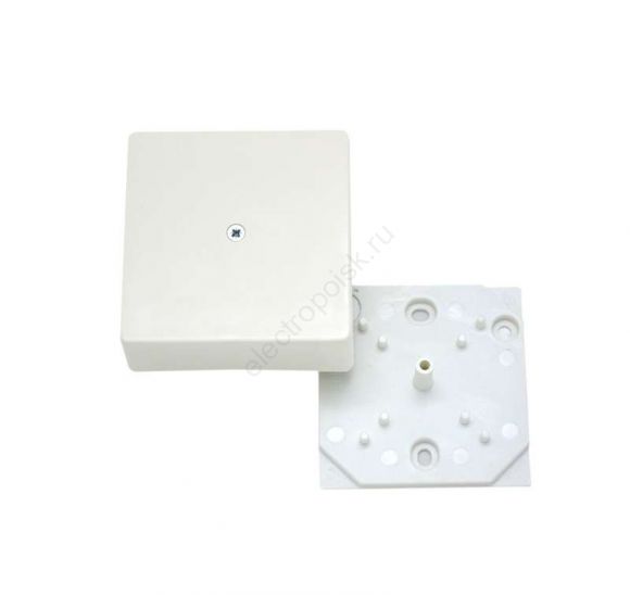 Коробка распределительная 75х75х30мм белая без    клемм, индивидуальная упаковка (КРК2702-01-И)