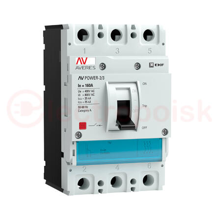 Выключатель автоматический AV POWER-2/3 160А 35кА TR