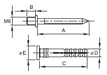 Комплект крепежный для стальных хомутов (винт-шуруп и дюбель) (63768)