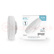 Лампа светодиодная LED 8.5 Вт810 Лм 4100К белая GX53 таблетка Basic Gauss Лампа светодиодная LED 8.5 Вт810 Лм 4100К белая GX53 таблетка Basic Gauss