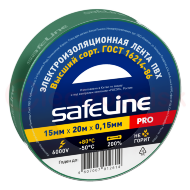 Изолента ПВХ зеленая 15мм 20м Safeline Изолента ПВХ зеленая 15мм 20м Safeline