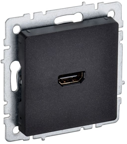 BRITE Розетка HDMI РHDMI-0-БрЧ черный BR-H10-K02