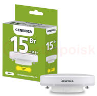 Лампа светодиодная T80 таблетка 15Вт 230В 3000К GX53 GENERICA Лампа светодиодная T80 таблетка 15Вт 230В 3000К GX53 GENERICA