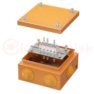 Коробка стальная FS с кабельными вводами и клеммниками IP55 150х150х80мм 5р  450V 20A 10мм.кв Коробка стальная FS с кабельными вводами и клеммниками IP55 150х150х80мм 5р  450V 20A 10мм.кв