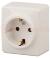 Розетка 2P+E Schuko, 16A-250В, ОУ, Эра Эксперт, сл.кость, 11-2203-02