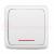 Выключатель одноклавишный наружный с изоляционной пластиной с индикацией белый 10А