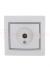 Розетка ТВ проходная белый с серой вставкой