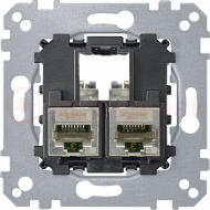 Actassi Розетка компьютерная 2xRJ45 категория 5е STP Actassi Розетка компьютерная 2xRJ45 категория 5е STP
