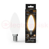 Лампа светодиодная LED 5 Вт 420 Лм 2700К теплая Е14 Свеча milky Filament Gauss Лампа светодиодная LED 5 Вт 420 Лм 2700К теплая Е14 Свеча milky Filament Gauss