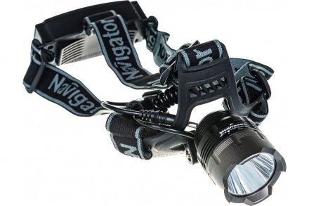 Фонарь светодиодный NPT-H08-ACCU 1LED 5Вт налобный пластик+металл