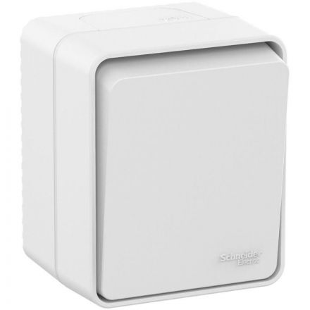 AtlasDesign Profi54 выключатель одноклавишный IP54 10 АХ, БЕЛЫЙ, Россия