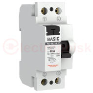 Устройство защитного отключения УЗО ВД-40 2P 40А/300мА (электронное) EKF Basic Устройство защитного отключения УЗО ВД-40 2P 40А/300мА (электронное) EKF Basic
