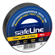 Изолента ПВХ черная 15мм 20м Safeline Изолента ПВХ черная 15мм 20м Safeline