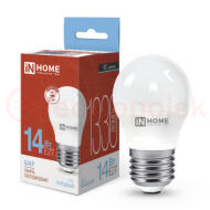 Лампа светодиодная LED-ШАР-VC 14Вт 230В E27 6500K 1330Лм IN HOME Лампа светодиодная LED-ШАР-VC 14Вт 230В E27 6500K 1330Лм IN HOME