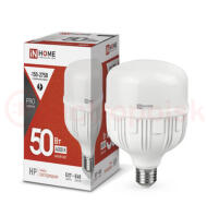 Лампа светодиодная LED-HP-PRO 50Вт 230В Е27 с адаптером E40 4000К 4750Лм IN HOME Лампа светодиодная LED-HP-PRO 50Вт 230В Е27 с адаптером E40 4000К 4750Лм IN HOME