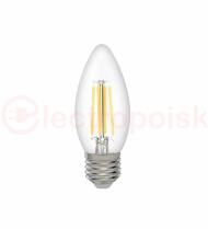 Лампа сетодиодная декоративная LED 8w E27 3000K свеча прозрачная филамент 230/50 Jazzway Лампа сетодиодная декоративная LED 8w E27 3000K свеча прозрачная филамент 230/50 Jazzway