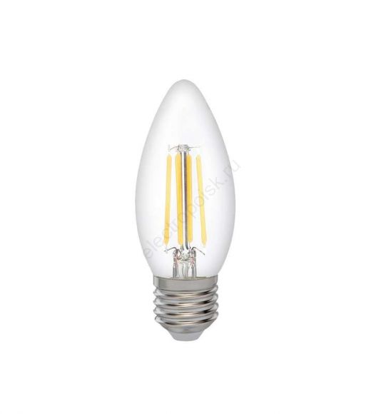 Лампа сетодиодная декоративная LED 8w E27 3000K свеча прозрачная филамент 230/50 Jazzway (5020726)
