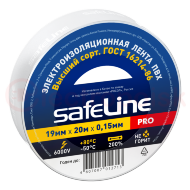 Изолента ПВХ белая 19мм 20м SafeLine Изолента ПВХ белая 19мм 20м SafeLine