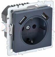 BRITE Роз. с з/к/ш 16А с USB A+A 3,1А РЮш10-2-БрМ мар. IEK BRITE Роз. с з/к/ш 16А с USB A+A 3,1А РЮш10-2-БрМ мар. IEK