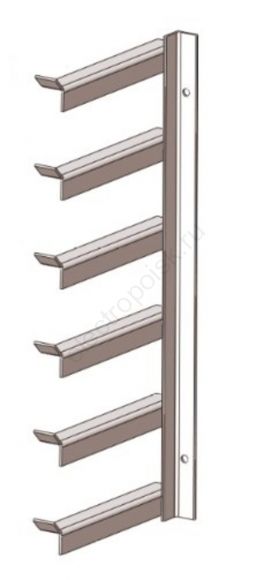 Кронштейн полочный для вертикальных стен П5В12 без покрытия,  12 полок, L 1720 (П0000005705)