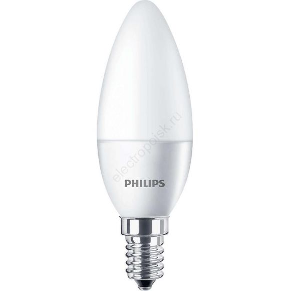 Лампа светодиодная LED Свеча 5 Вт 500 Лм 4000 К E14 К 220-240 В IP20 Ra 80-89 (класс 1В) EcohomeLED PHILIPS