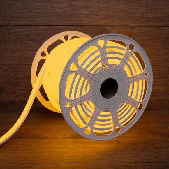 Гибкий неон профессиональная LED SMD, форма – D, 16х16 мм, желтый, 120 LED/м, бухта 50 м