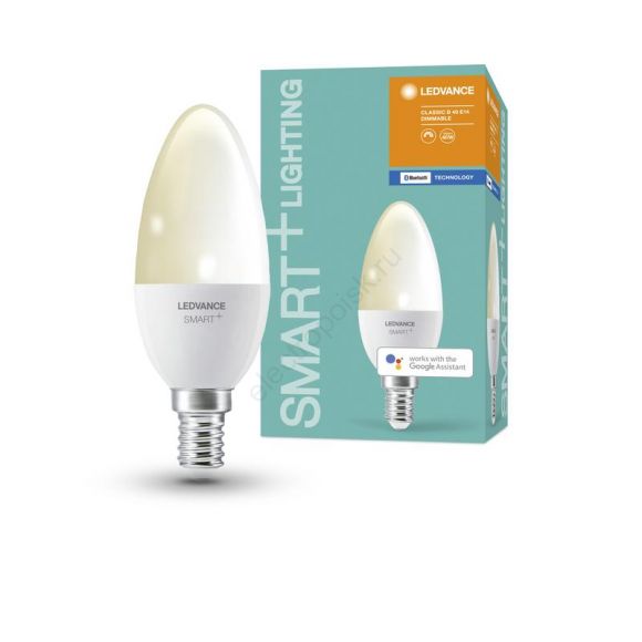 Лампа светодиодная диммируемая LEDVANCE SMART+ свеча, 5Вт (замена 40 Вт), 2700К (4058075485211)