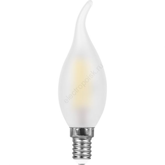 Лампа светодиодная LED 9вт Е14 теплый матовая свеча на ветру FILAMENT (25959)