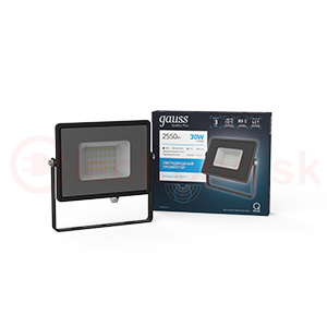 Прожектор светодиодный ДО-30 Вт 2550 Лм 6500К 200-240 В IP65 графитовый LED Qplus Gauss Прожектор светодиодный ДО-30 Вт 2550 Лм 6500К 200-240 В IP65 графитовый LED Qplus Gauss