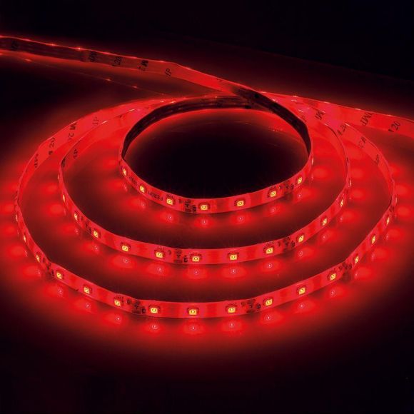 Лента светодиодная LEDх60/м 5м 4.8w/m 12в IP65 красный (27676)