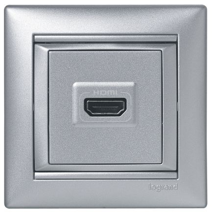 VALENA Розетка HDMI алюминий