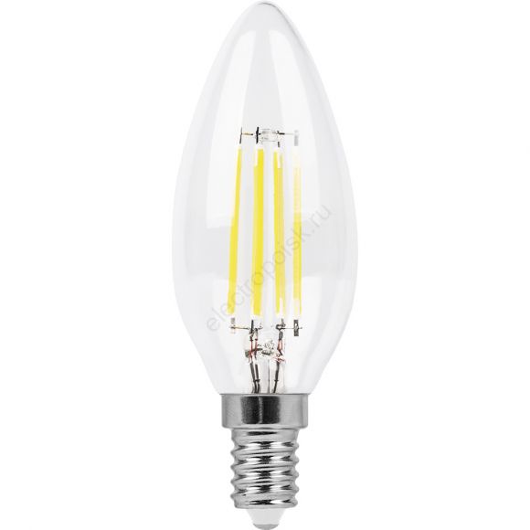 Лампа светодиодная LED 9вт Е14 белый свеча FILAMENT (25958)